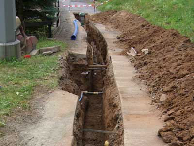 Bild: Graben f&uuml;r Versorgungsleitung