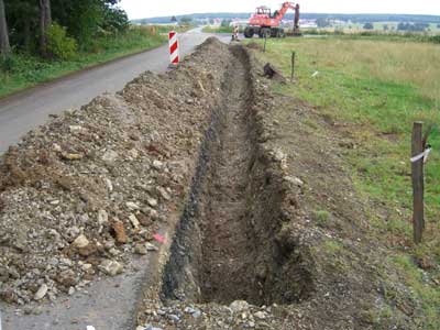 Bild: Graben f&uuml;r Versorgungsleitung